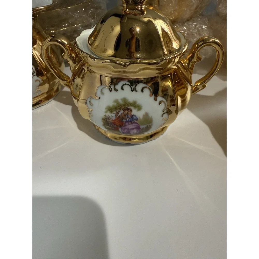 Love Story Tea Pot Set Made in‎ Italy by Bavaria 18 Pieces NEW & UNUSED